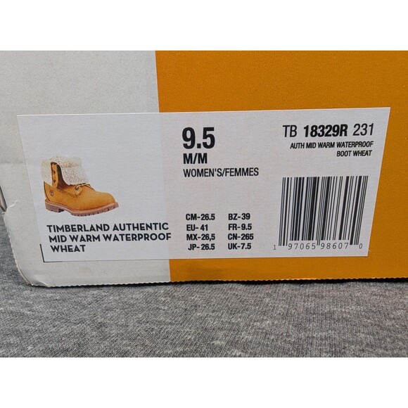 Timberland Women's Boots Size 9.5 Mid Calf Waterproof Brown Lace-up New With Box - Picture 13 of 13